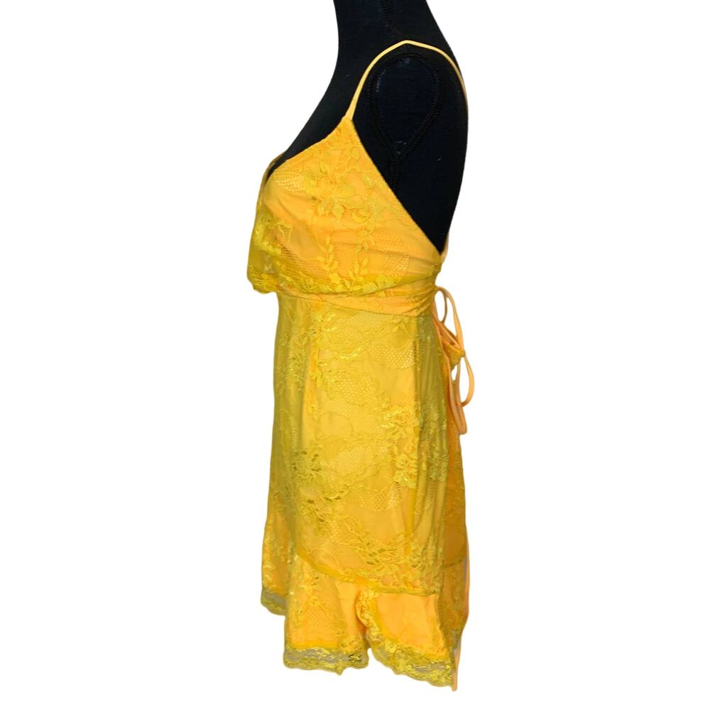 NBD Lace Mini Slip Dress XL Ruffle Wedding Guest Party Revolve Designer $200 NEW - Picture 6 of 10